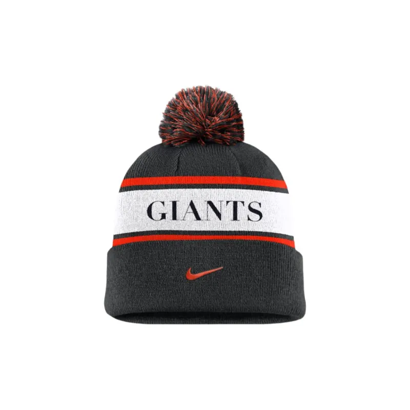 Nike San Francisco Giants Team Stripe Peak Men's Nike Mlb Cuffed Pom Beanie-1
