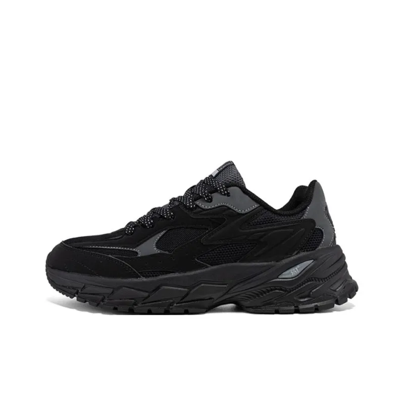 361° Anti Slip Wear Resistant Low Top Casual Shoes Women's Black Gray-0