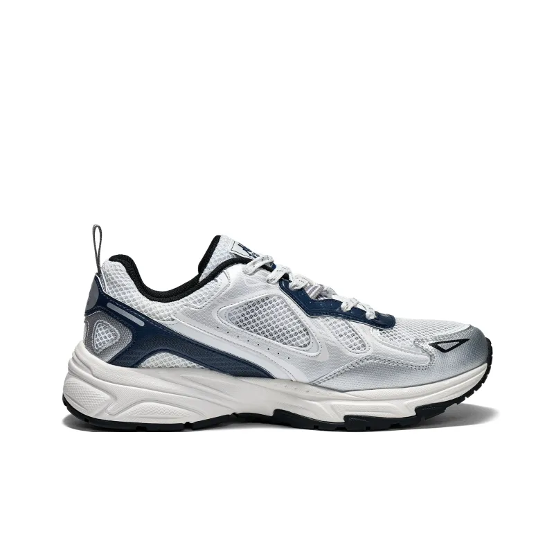 Kappa Anti-Slip Wear-Resistant Low-Top Chunky Sneakers Unisex Blue And White Silver-1