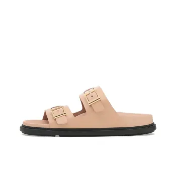 Birkenstock Rubber Sole Abrasion-Resistant Slide Slippers Women's Pink Narrow Fit