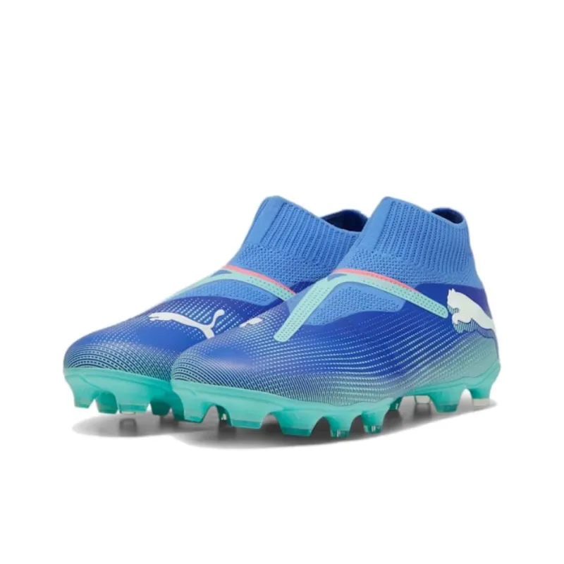 PUMA FUTURE 7 MATCH AG Short Rubber Studs FG Long Rubber Studs Abrasion Resistant Support Soccer Shoes Men's Blue-2