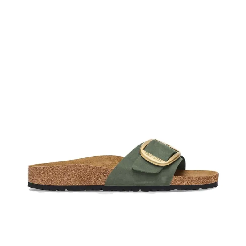 Birkenstock Madrid Big Buckle Series Slide Slippers Women's Green-1