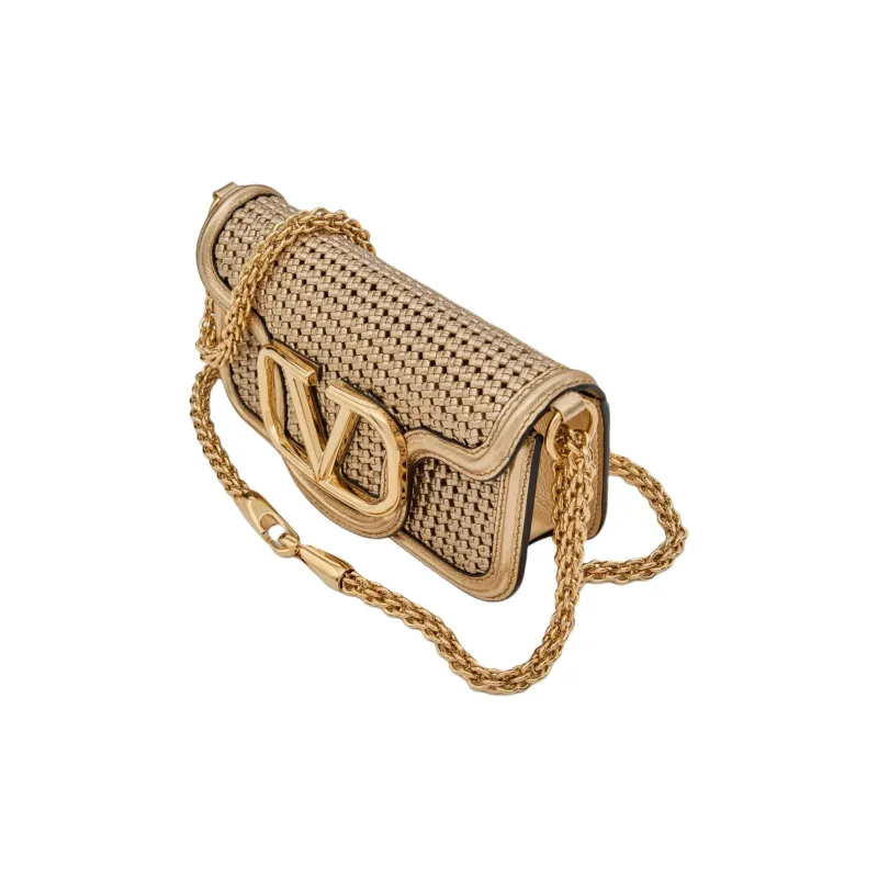 Valentino Logo Plaque Foldover Top Shoulder Bag-4