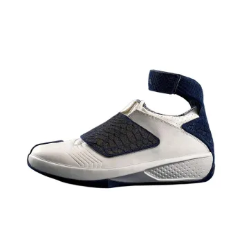Drake x Jordan Air Jordan 20 White/Obsidian PE Durable Breathable High Top Vintage Basketball Shoes Men's White Blue
