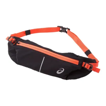 Asics Polyester Nylon Blend Fanny Pack Men's Black Orange