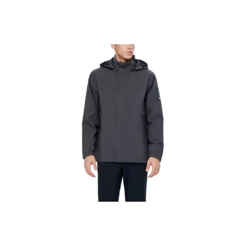 AIGLE Jackets Men Carbon Fiber Gray