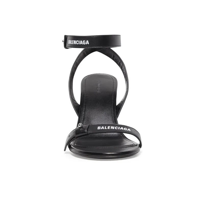 Balenciaga Afterhour One Strap Sandals 9cm Women's Black-2