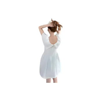 Juden Choi Short Sleeved Dresses Women's Apricot