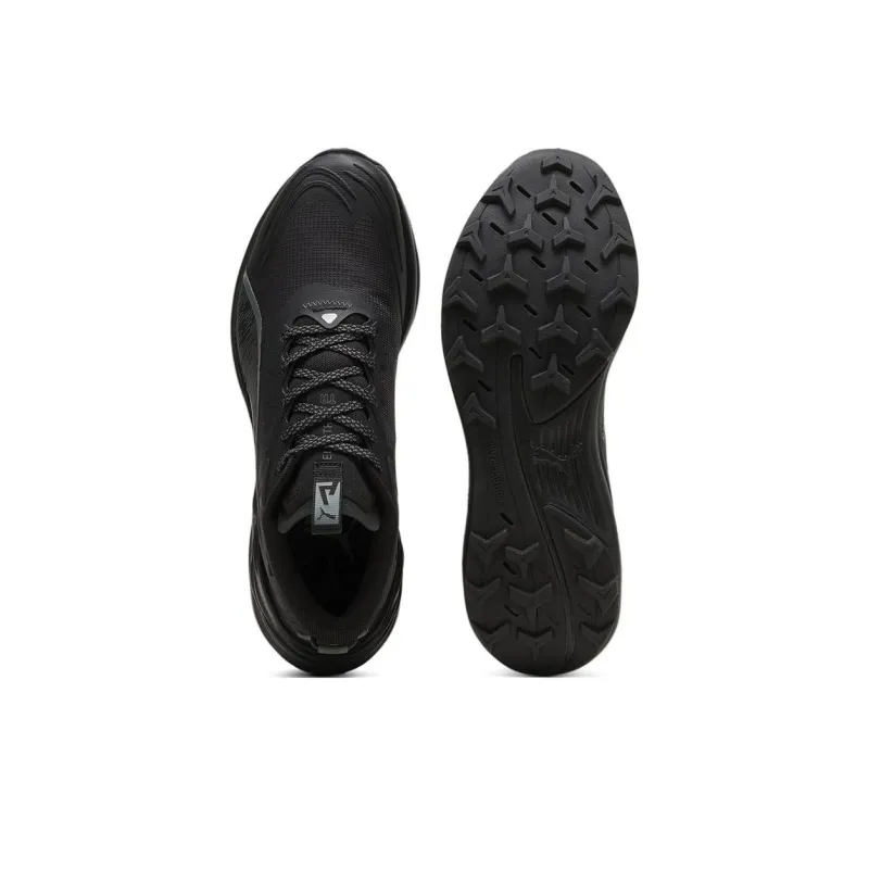 PUMA Electrify Nitro Anti Slip Wear Resistant Low Top Trail Running Shoes Men's Black-3