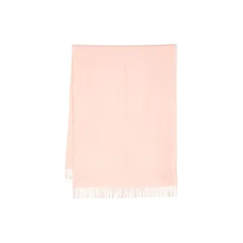 Mulberry Merino Wool Knit Scarves Unisex Pink