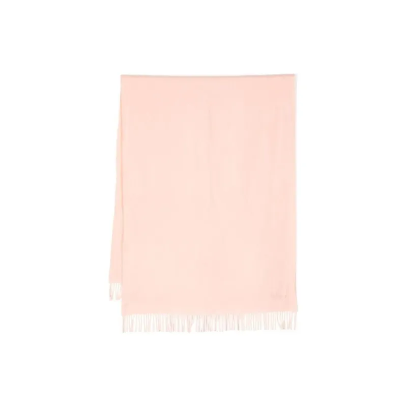 Mulberry Merino Wool Knit Scarves Unisex Pink-0