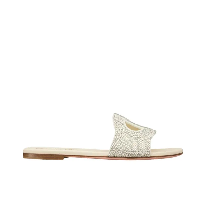 DIOR D Club Odor Resistant Slide Slippers Women's White-1
