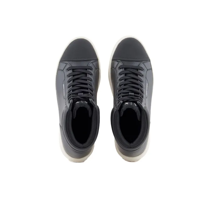ARMANI EXCHANGEAE High Top Skateboard Shoes Men's Black-3