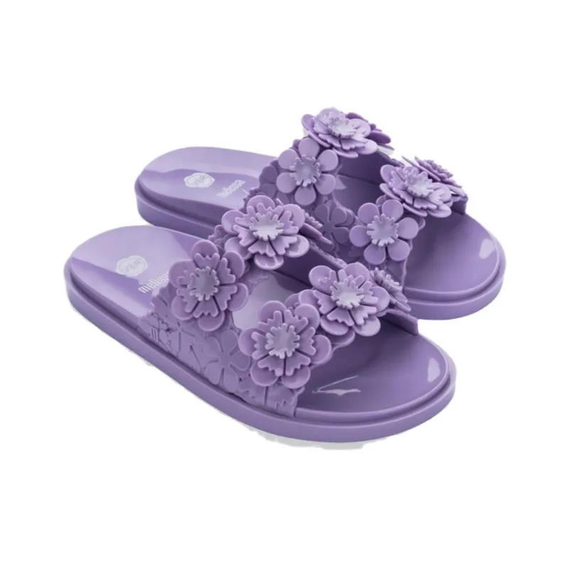 Melissa Slide Slippers Women's Black/Beige Brown/Purple/Pink/Green-12