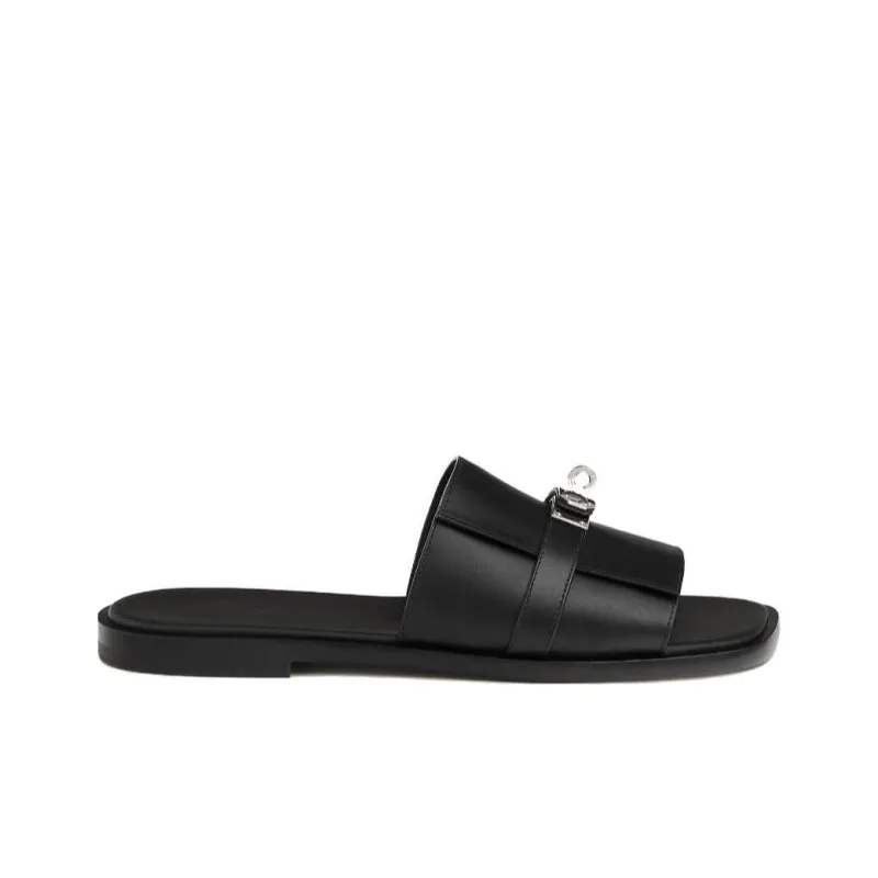 HERMES Gabriella Slide Slippers Men's Black-1