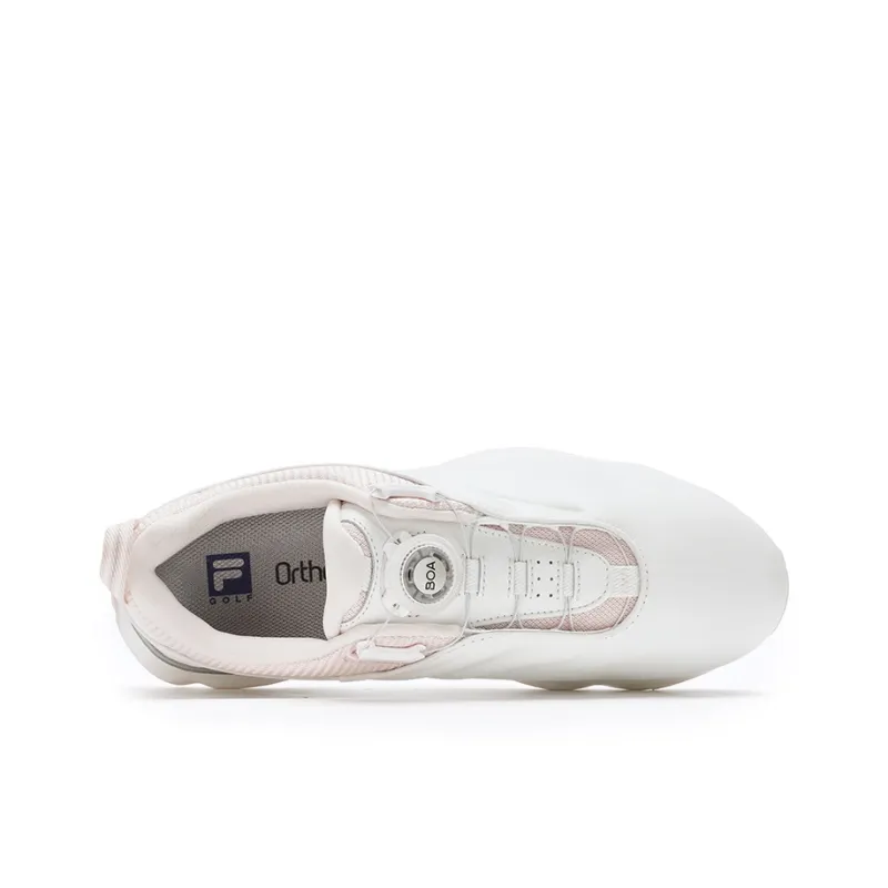 FILA Anti Slip Wear Resistant Low Top Golf Shoes Women's Bright White/Water Rose Pink-1