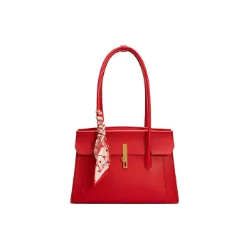 Vigno Synthetic Leather One Shoulder Tote Bag Tubas Women's Red