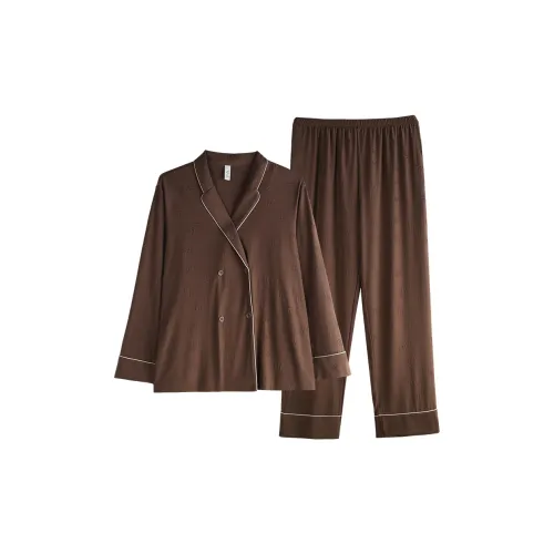Xuan Liang Pajama Set Women's Coffee