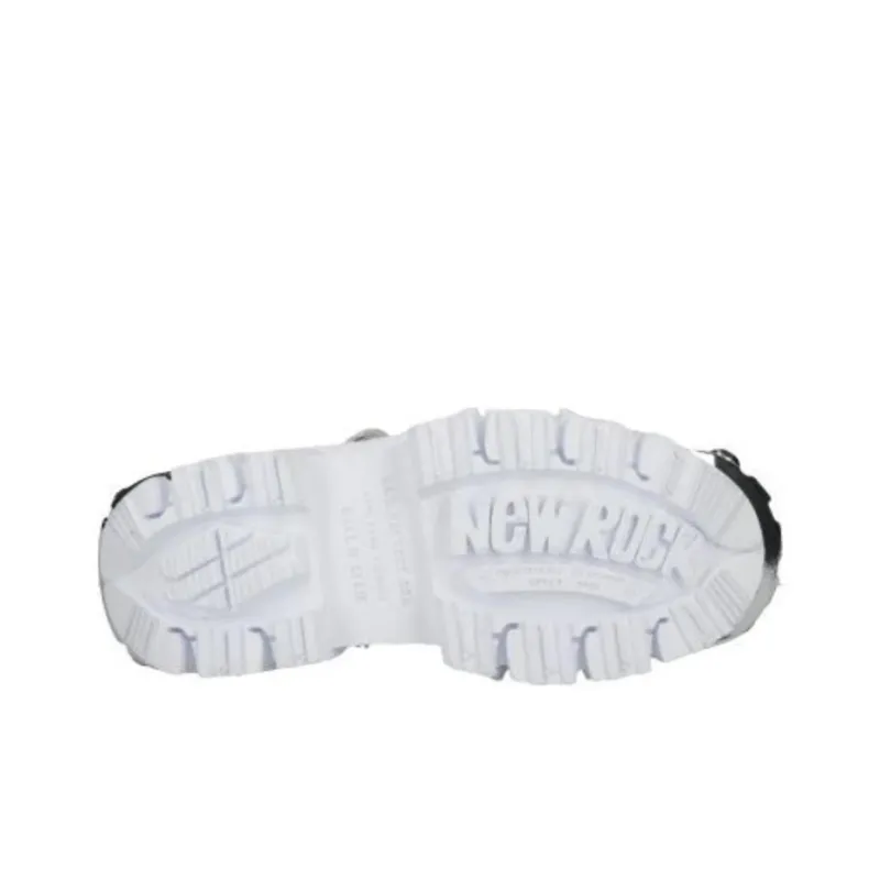 NEW ROCK Low Top Casual Shoes Unisex White-4