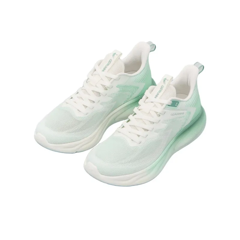 QIAODAN Shock Absorbers With Slip Resistant And Abrasion Resistant Properties Low Top Casual Running Shoes Men's Green-1