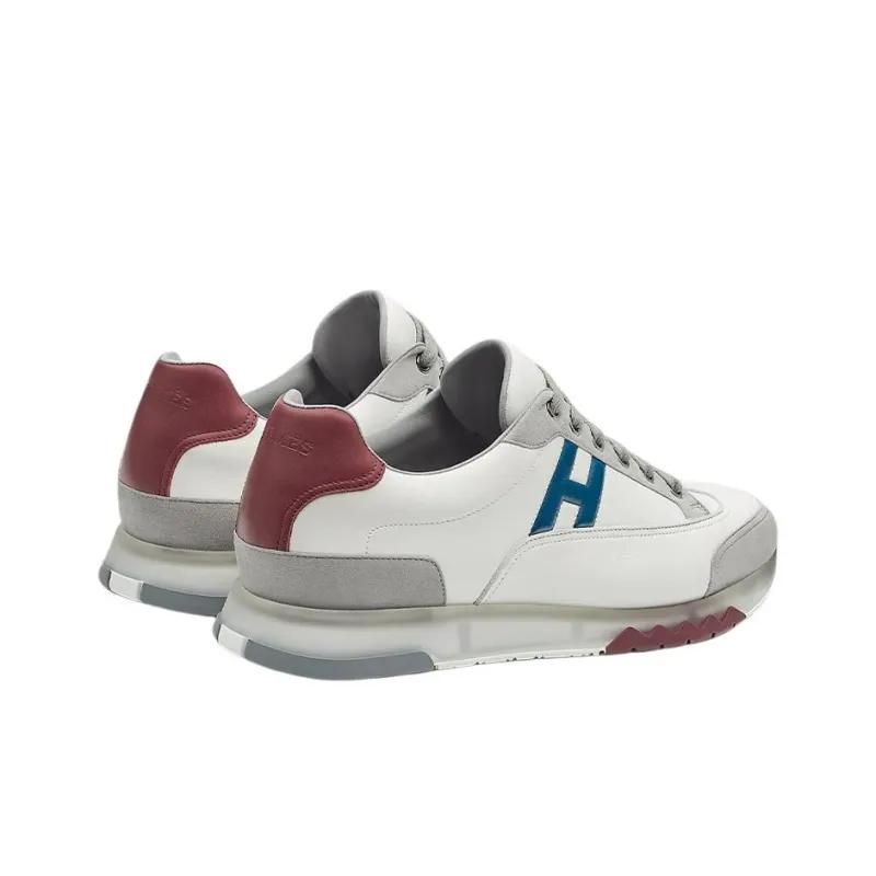 HERMES Trail Cushioning, Slip Resistant, And Abrasion Resistant Low Top Casual Shoes Men's White Gray-4