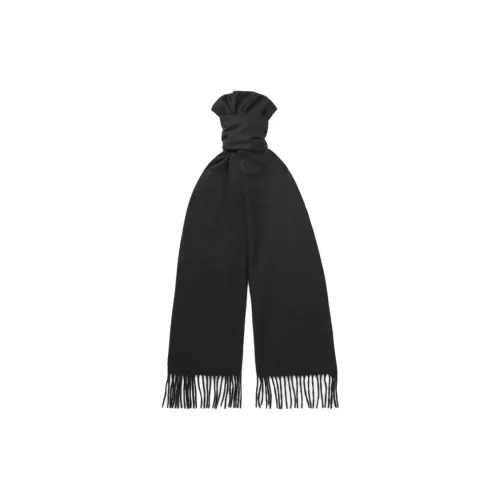 CELINE Cashmere Knit Scarves Unisex Black