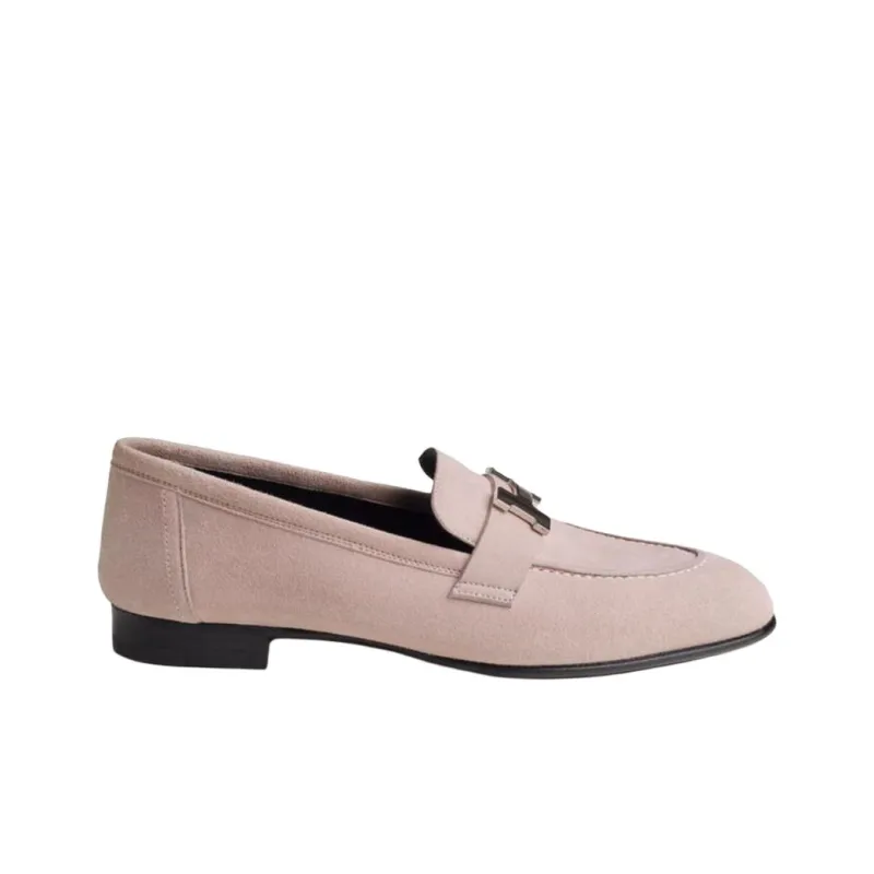 HERMES Paris Loafers Women's Pink-1