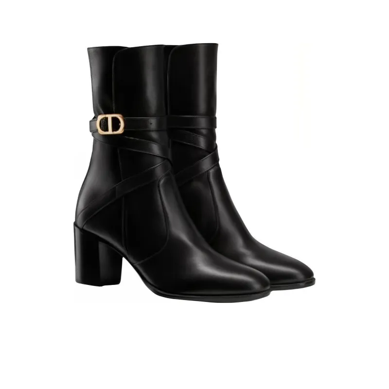 DIOR Empreinte Ankle Boots Women's Black-3
