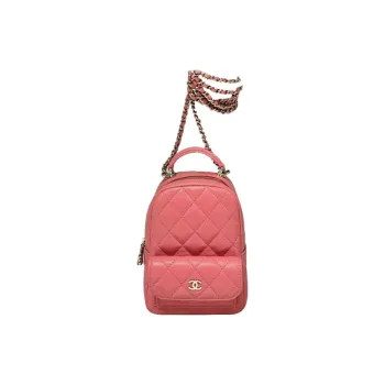 CHANEL Cow Leather Backpack Mini Women's Pink