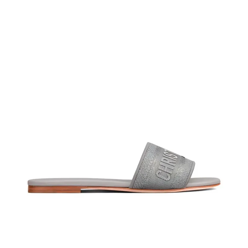 DIOR Dway Slide Slippers Women's Silver-1