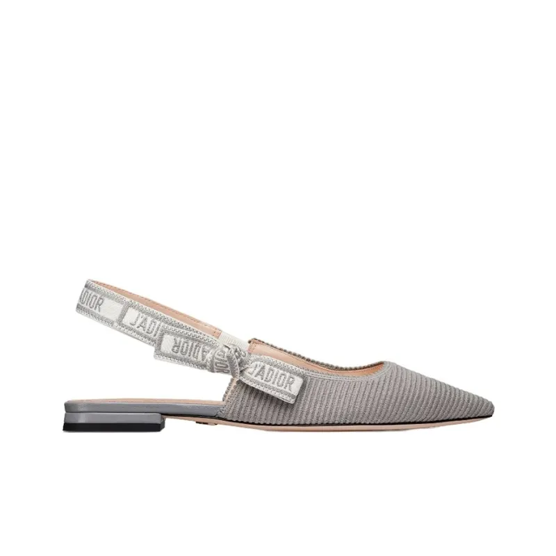 DIOR J'Adior Flat Shoes Women's Gray-1