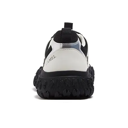 CAMEL Ugly Cute Shoes Anti Slip And Wear Resistant Breathable Low Top Casual Shoes Men's Beige White Black-4