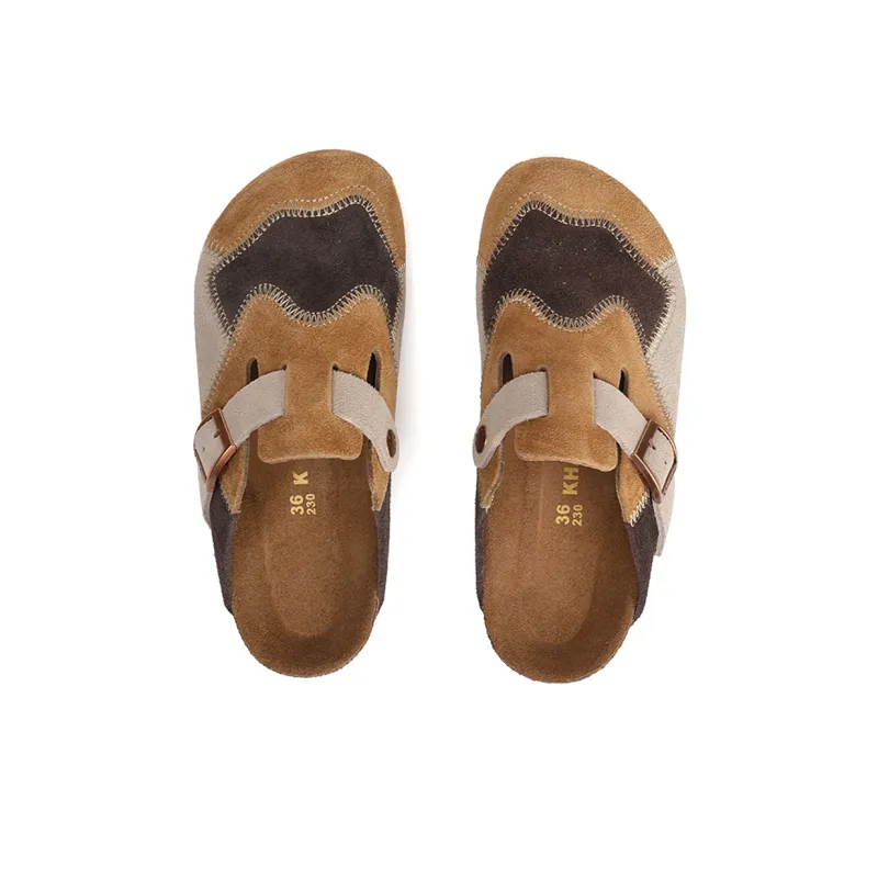 Khadgar Rubber Sole, Cork Sole, EVA Sole Slip Resistant Closed Toe Slippers Unisex-15