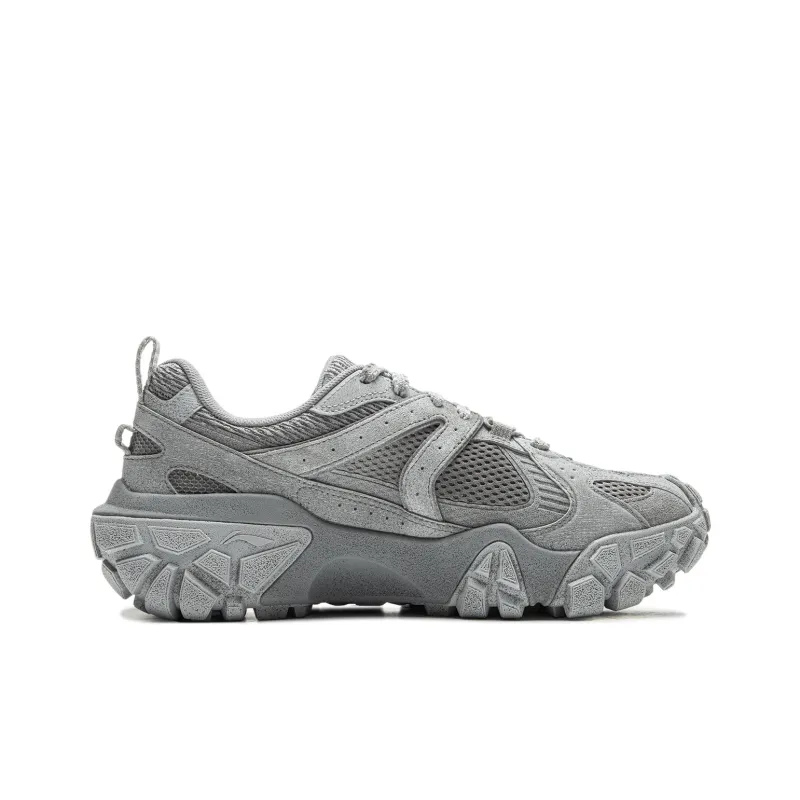 LiNing Dunes Cushioning Anti Slip Wear Resistant Breathable Height Increasing Low Top Casual Shoes Men's Gray-1