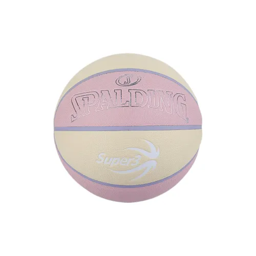 SPALDING SUPER3 Super League Series PU Basketball Pink Yellow Multicolor Size 6 Training Match Women's