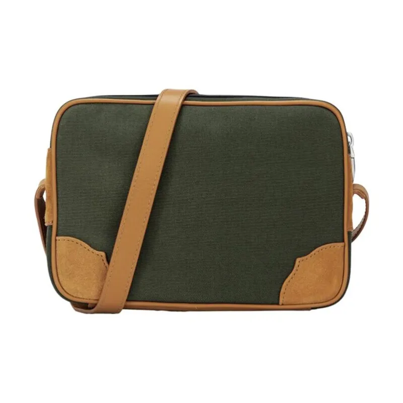 BALLY Recycled Polyester Messenger Bag, Shoulder Bag, Crossbody Bag Medium Size Men's Green-3