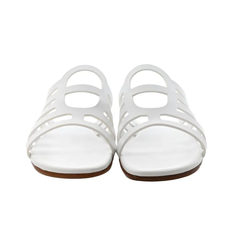 HERMES Slide Slippers Women's White-4