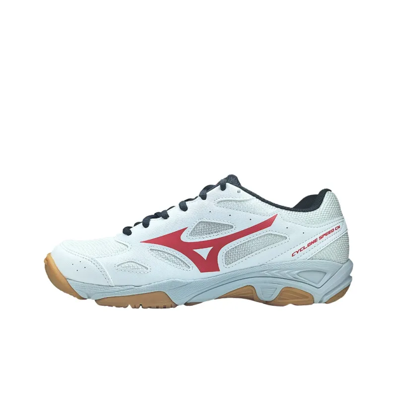 Mizuno Cyclone Speed CN Breathable Lightweight Moisture Wicking Low Top Training Shoes Unisex White Red-0