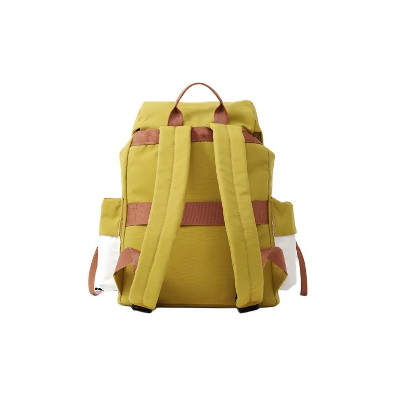 FION Fabric Backpack Regular Unisex Autumn Orchid Yellow/Beige Mist White-3