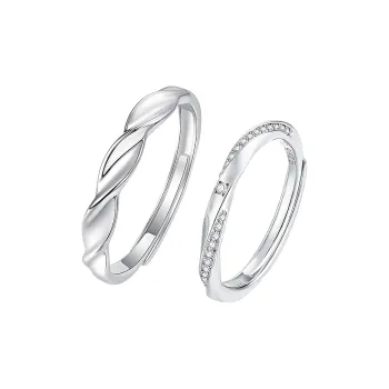 MAGICPOLE Zircon Rings Unisex Silver