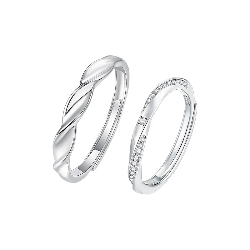 MAGICPOLE Zircon Rings Unisex Silver-0
