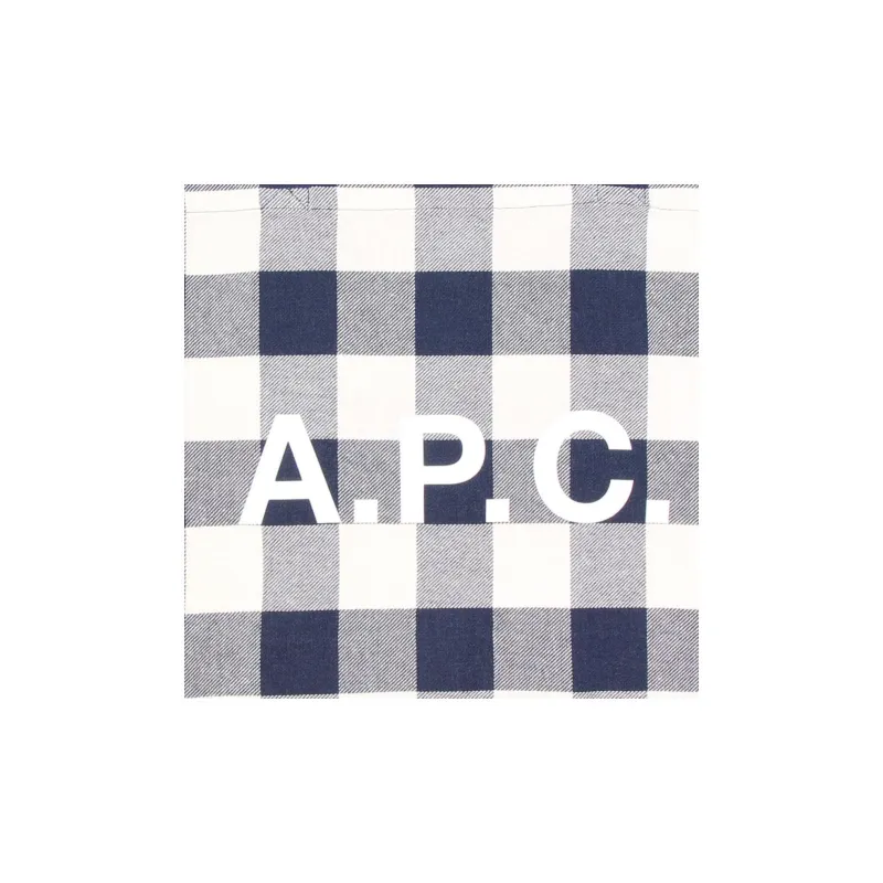A.P.C Checked Large Tote Bag-3