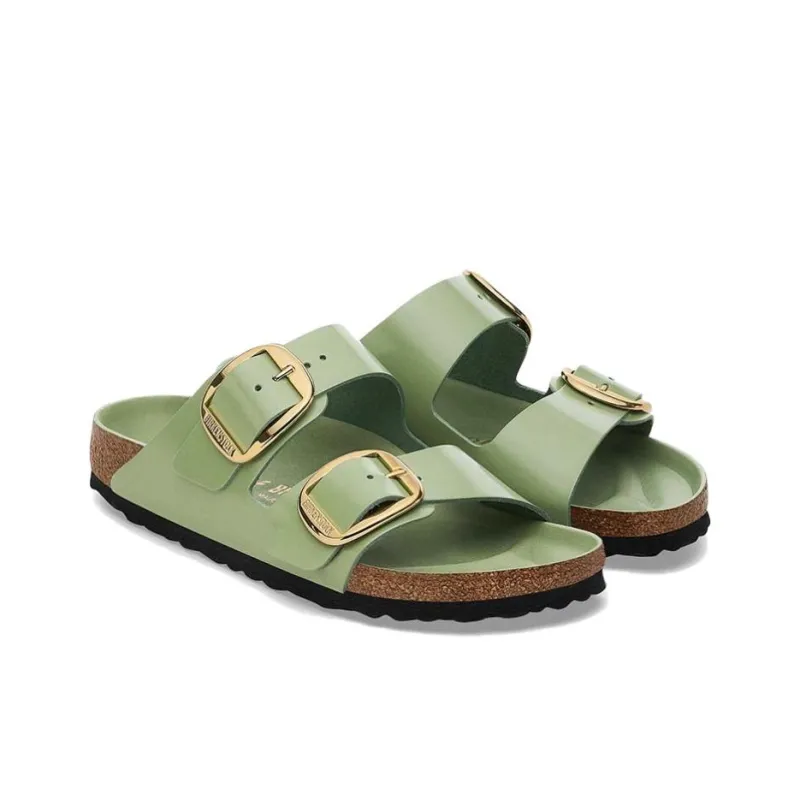 Birkenstock Arizona Big Buckle Slide Slippers Women's Green-3