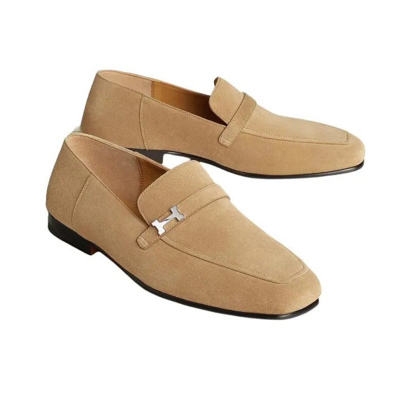 HERMES Giovanni Loafers Men's Umber-3
