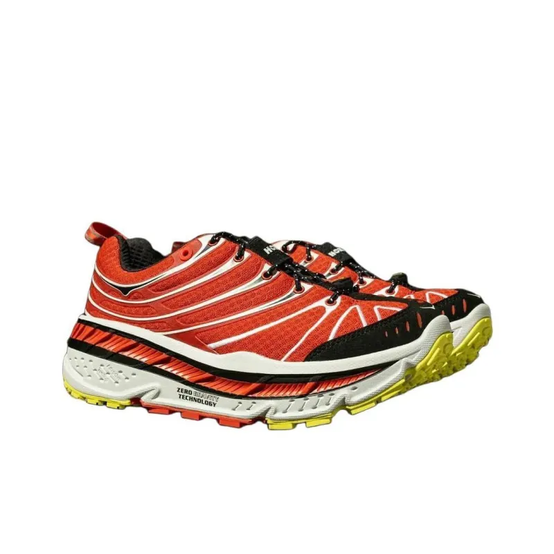 HOKA ONE ONE Stinson Evo OG Anti-Slip Wear-Resistant Low-Top Running Shoes Unisex Red White Black-2