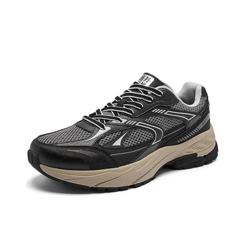 QIAODAN Breathable Rebound Cushioning Lightweight Low-Top Casual Running Shoes Men's Black-0