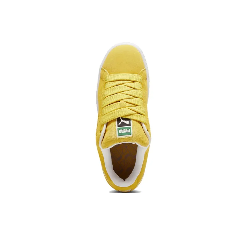 PUMA Suede Anti Slip Wear Resistant Low Top Skateboard Shoes Unisex Yellow-3