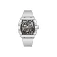 White Case Black Dial White Rubber Strap