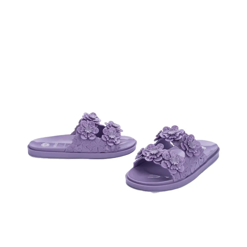 Melissa Slide Slippers Women's Black/Beige Brown/Purple/Pink/Green-14