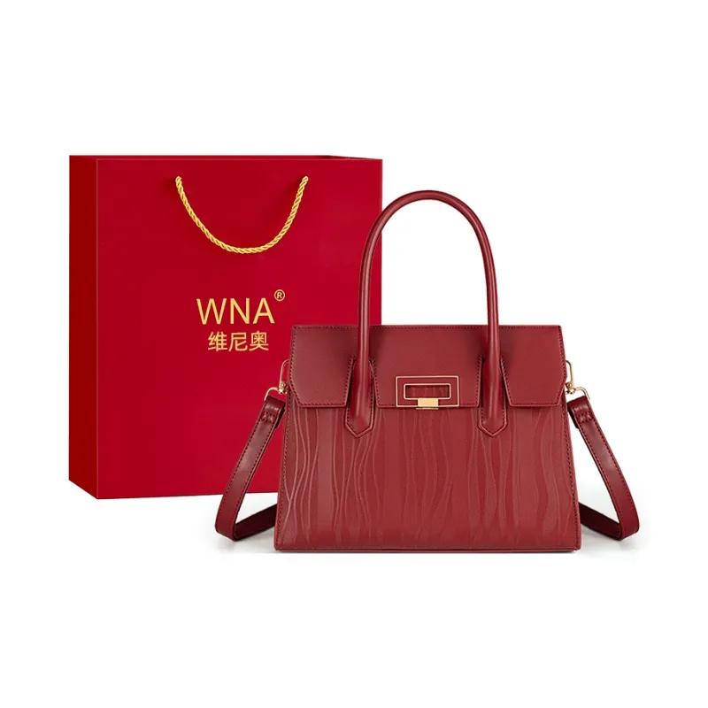 Vigno Synthetic Leather Shoulder Bag Crossbody Bag Handbag Regular Women's Red/Brown-0